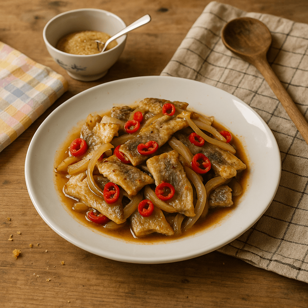 Besæt wok med chilisild
