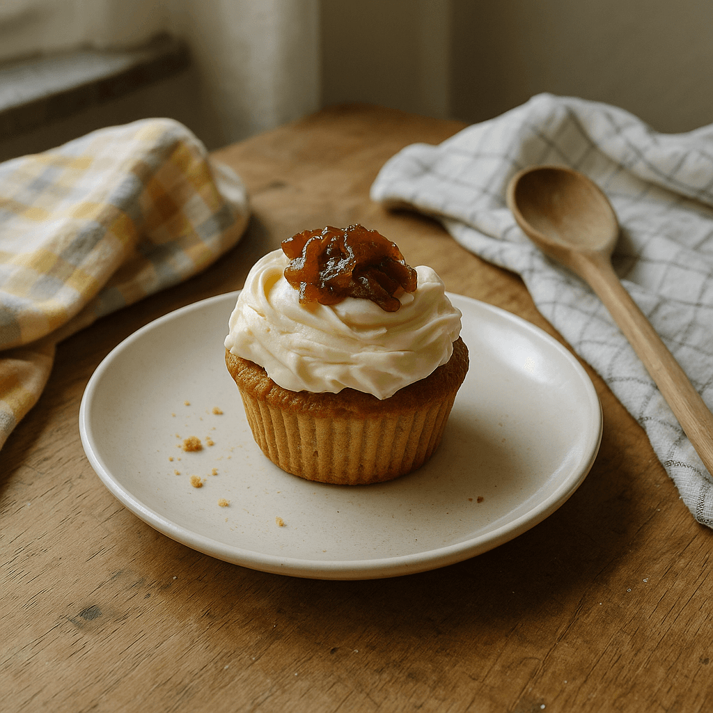 Løgmarmelade-cupcakes