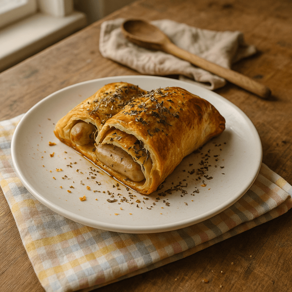 Urtesmørpølser i puff