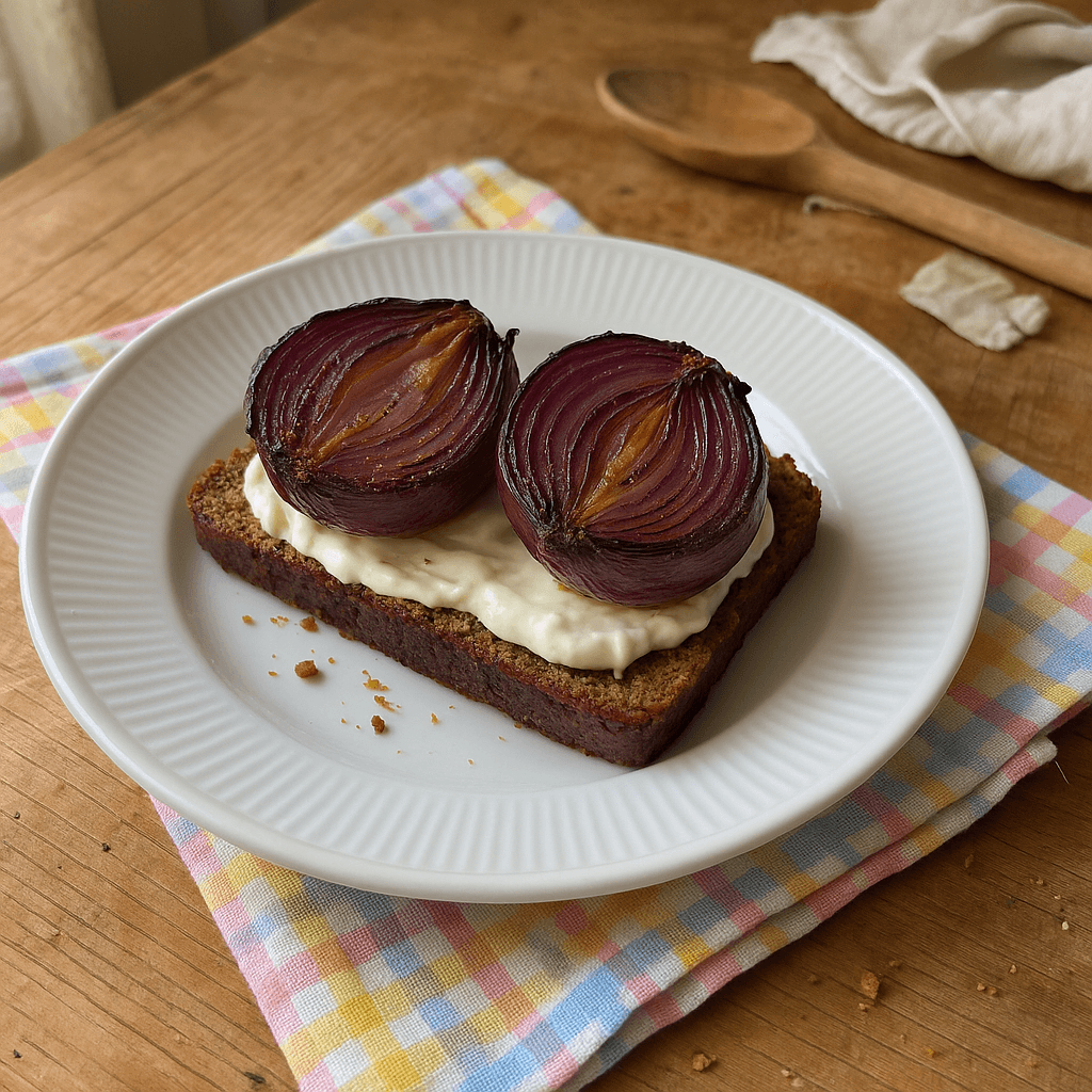 Bagt rødlål på smørrebrød