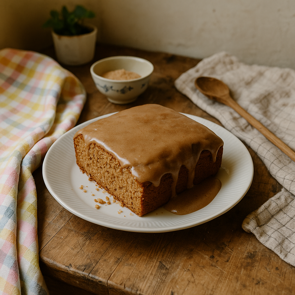 Kanelkage med kærnemælk og kaffeglasur