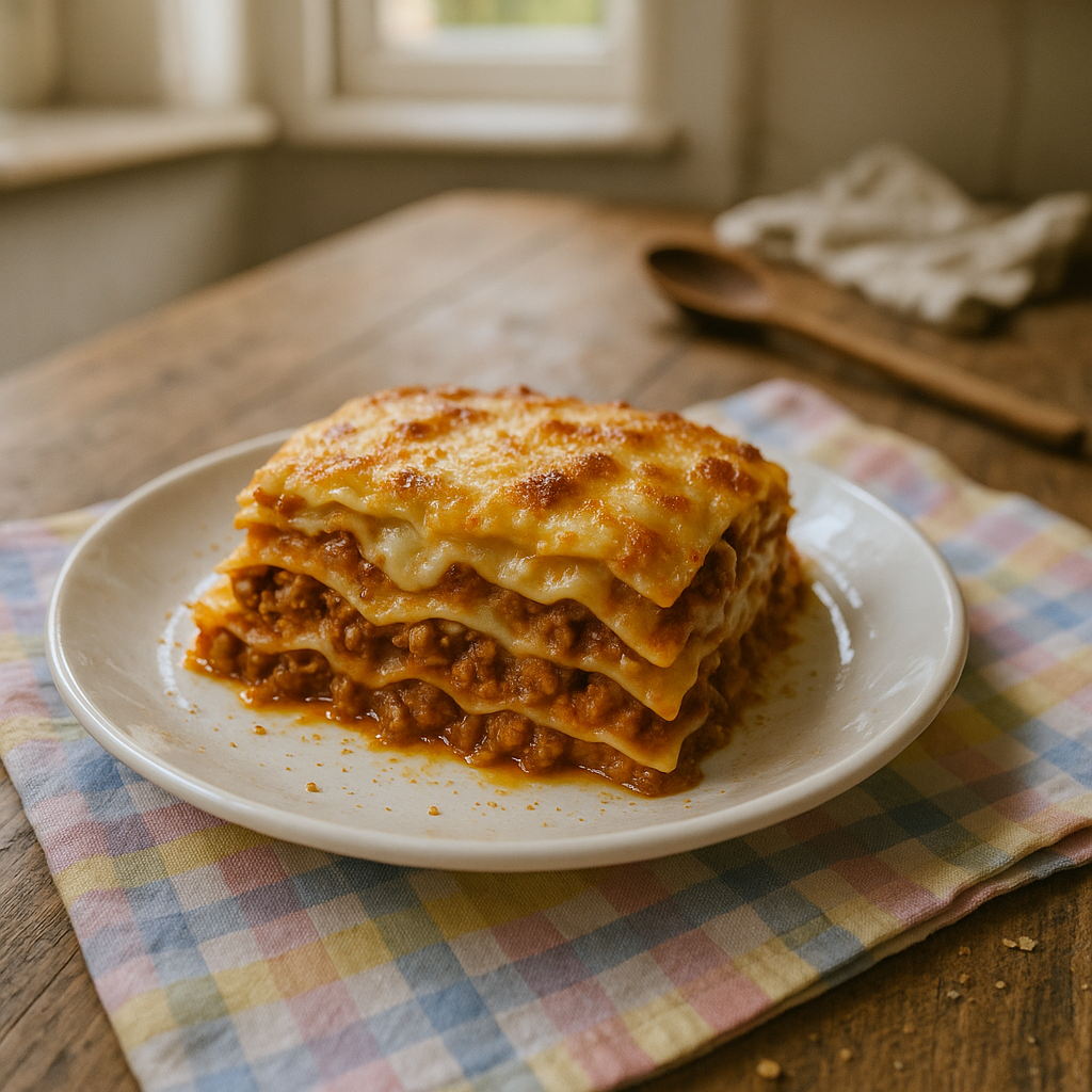 Krydret Hvidløgslasagne