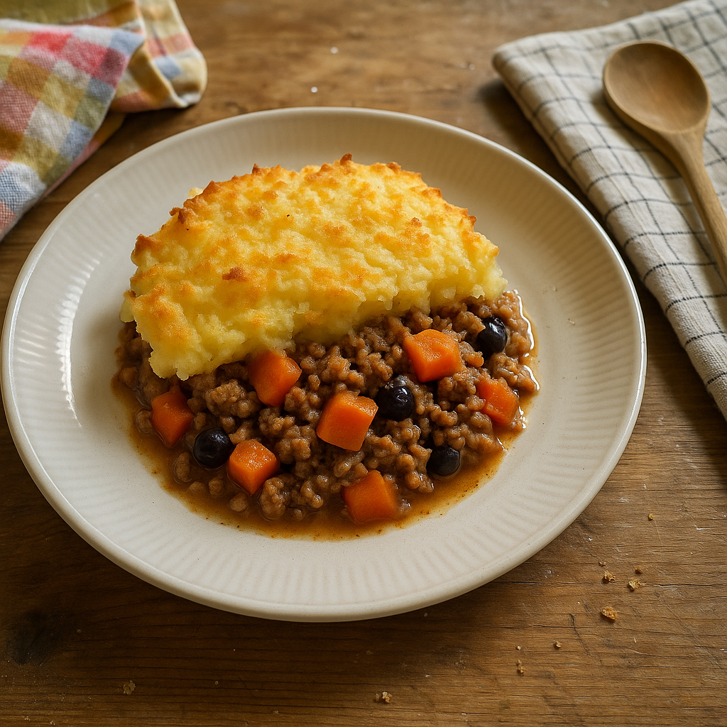 Enebærgryde med bagt kartoffelmos