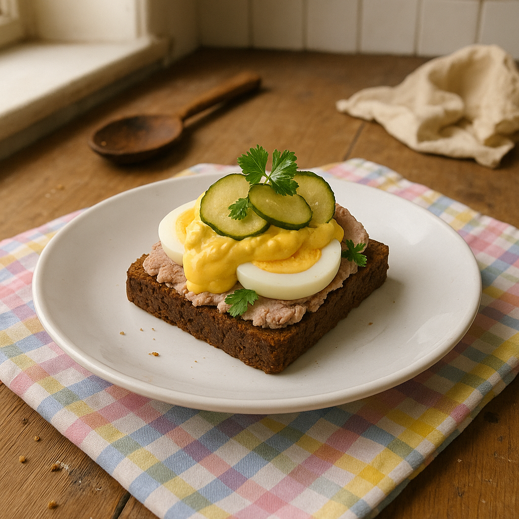 Sildigt Smørrebrød med en Knasende Twist