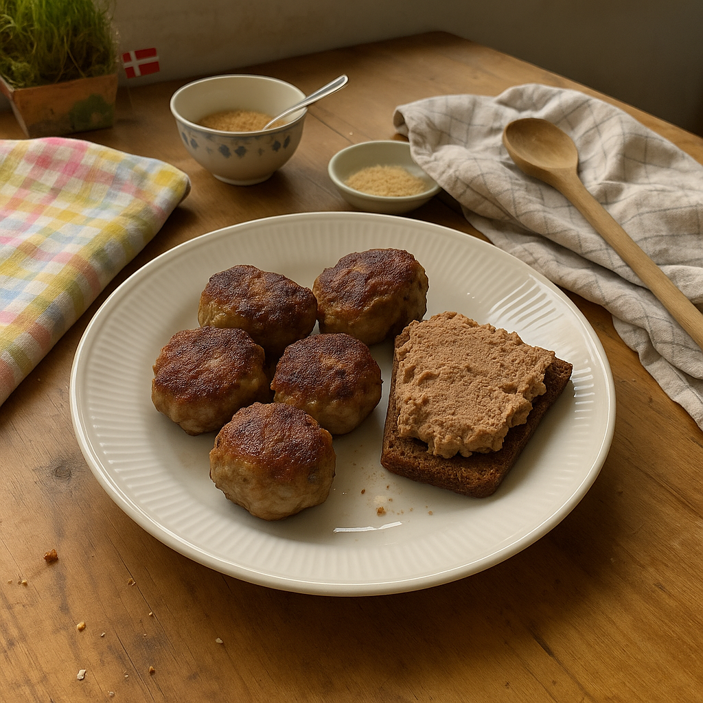 Frikadeller og lun leverpostej