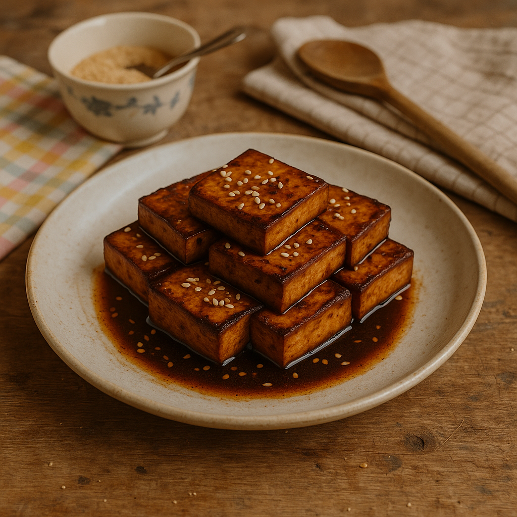 Marineret røget soja-tofu