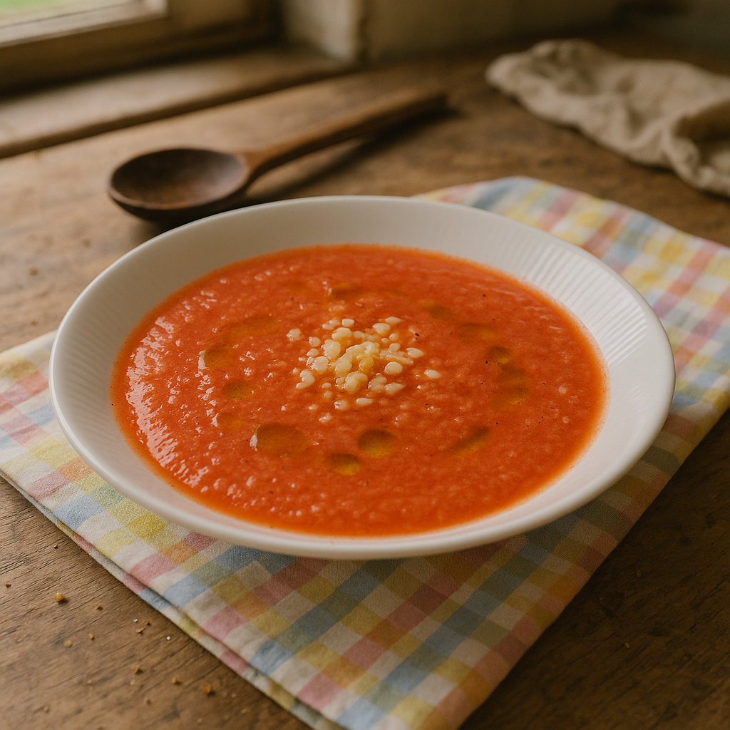 Vandmelonsuppe med hvidløg