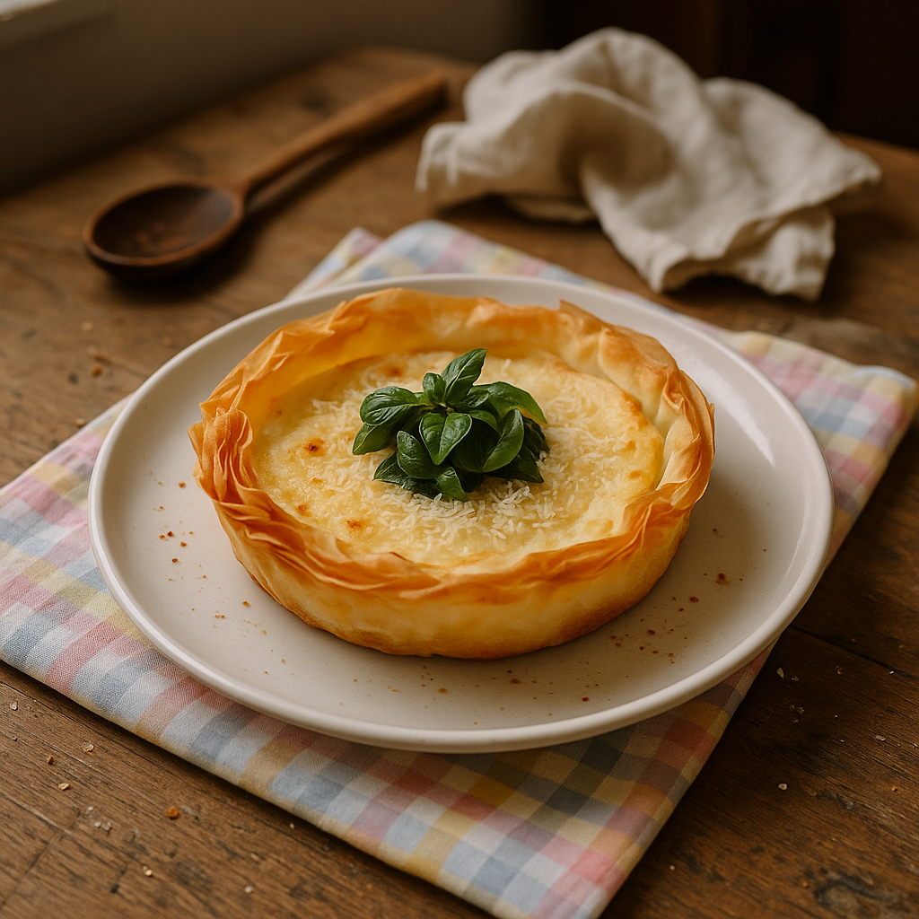 Ostetarte med syltet basilikum