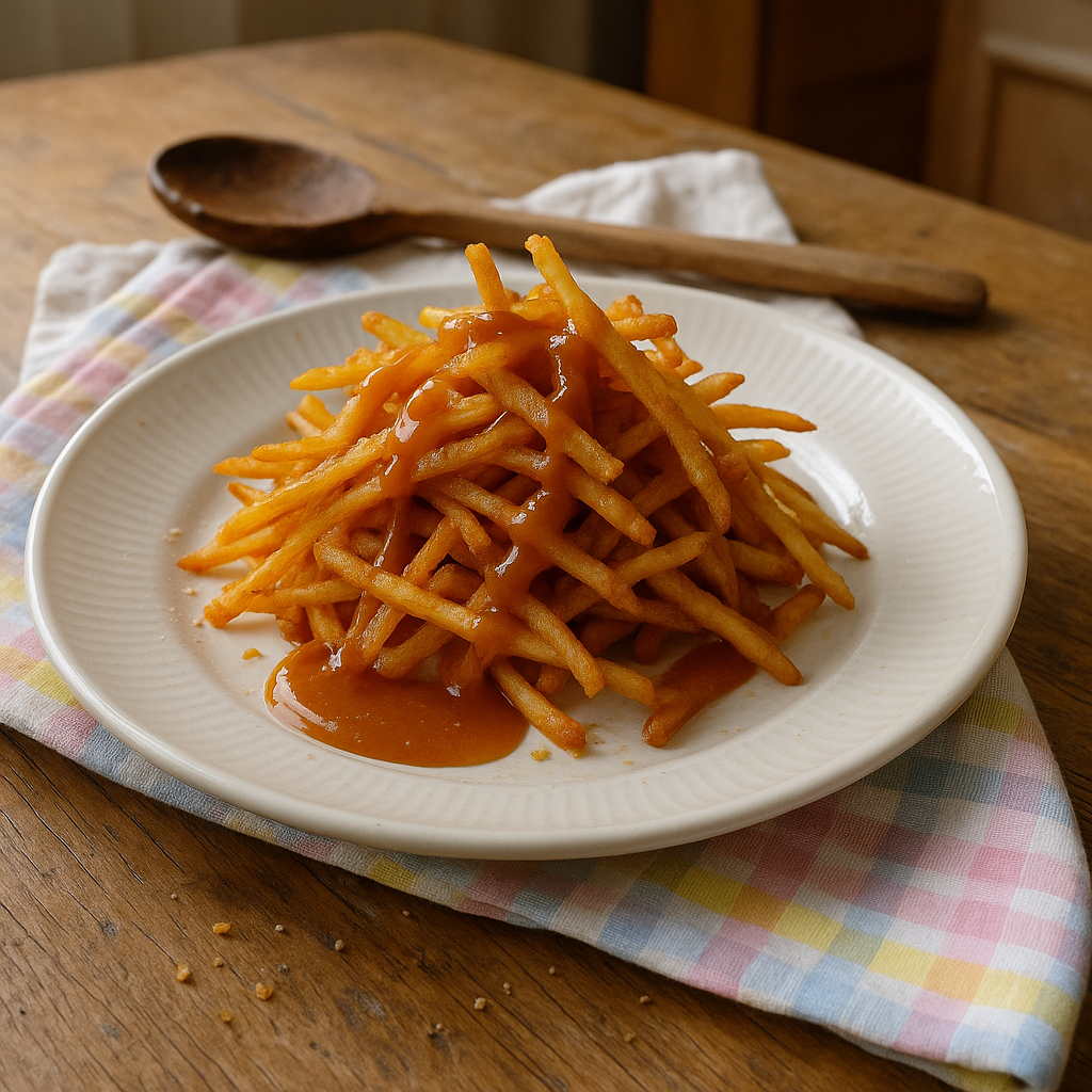 Kartoffelispind med saltkaramel