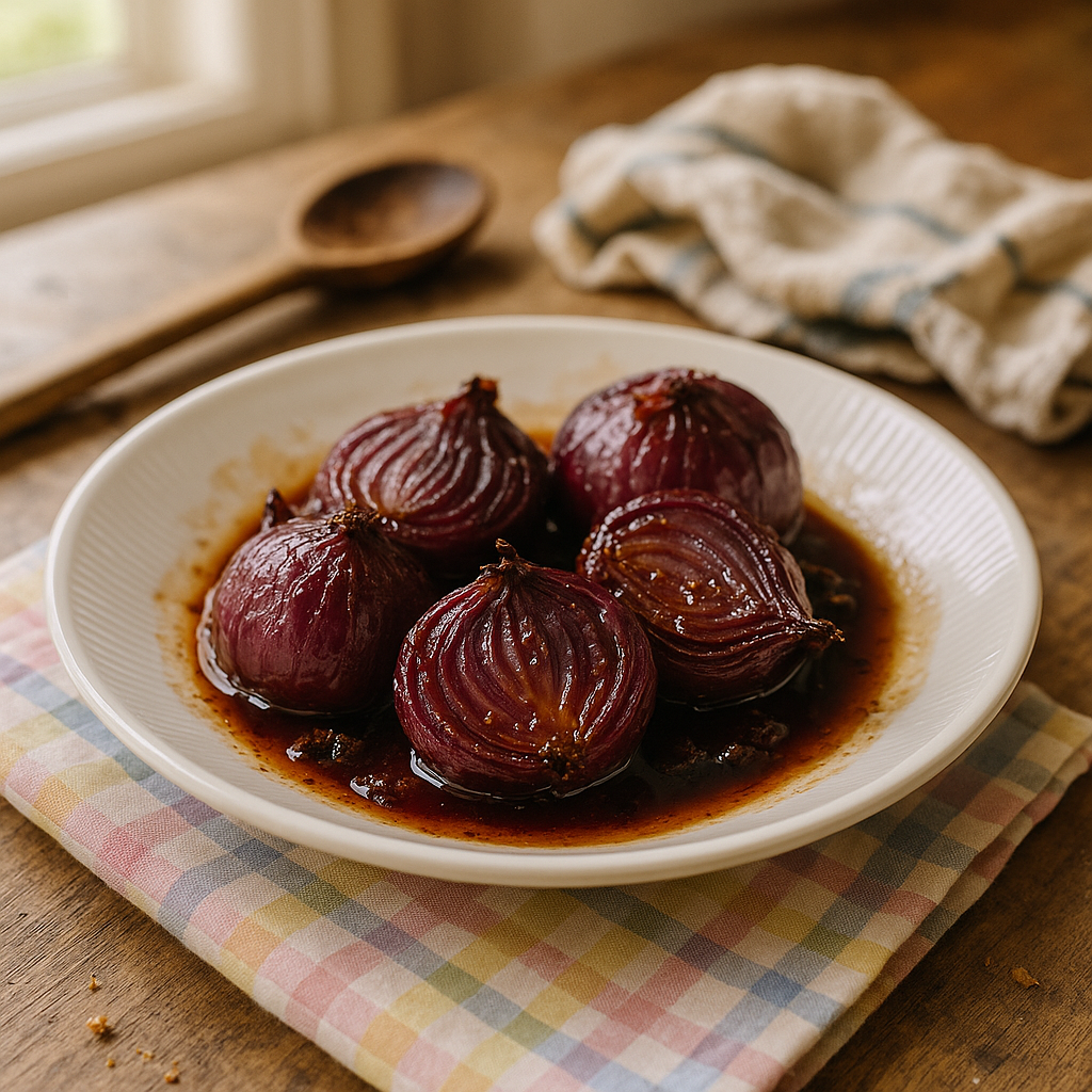 Marmeladebagte rødløg