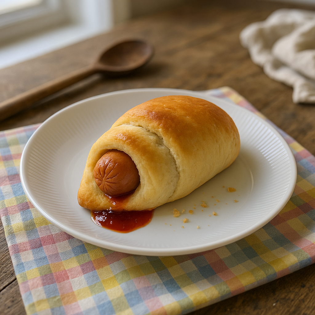 Pølsehorn med hybenmarmelade