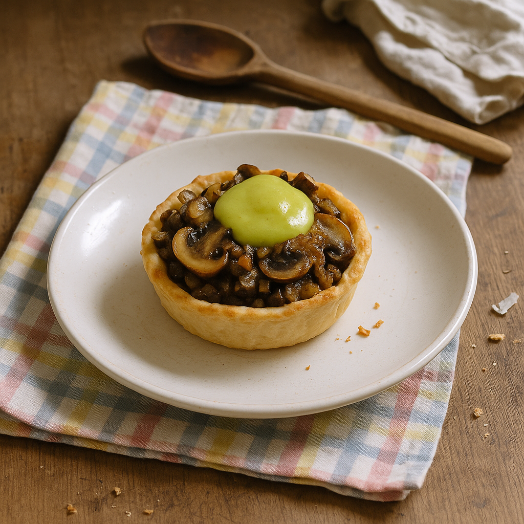 Champignon-tarteletter med limecurd