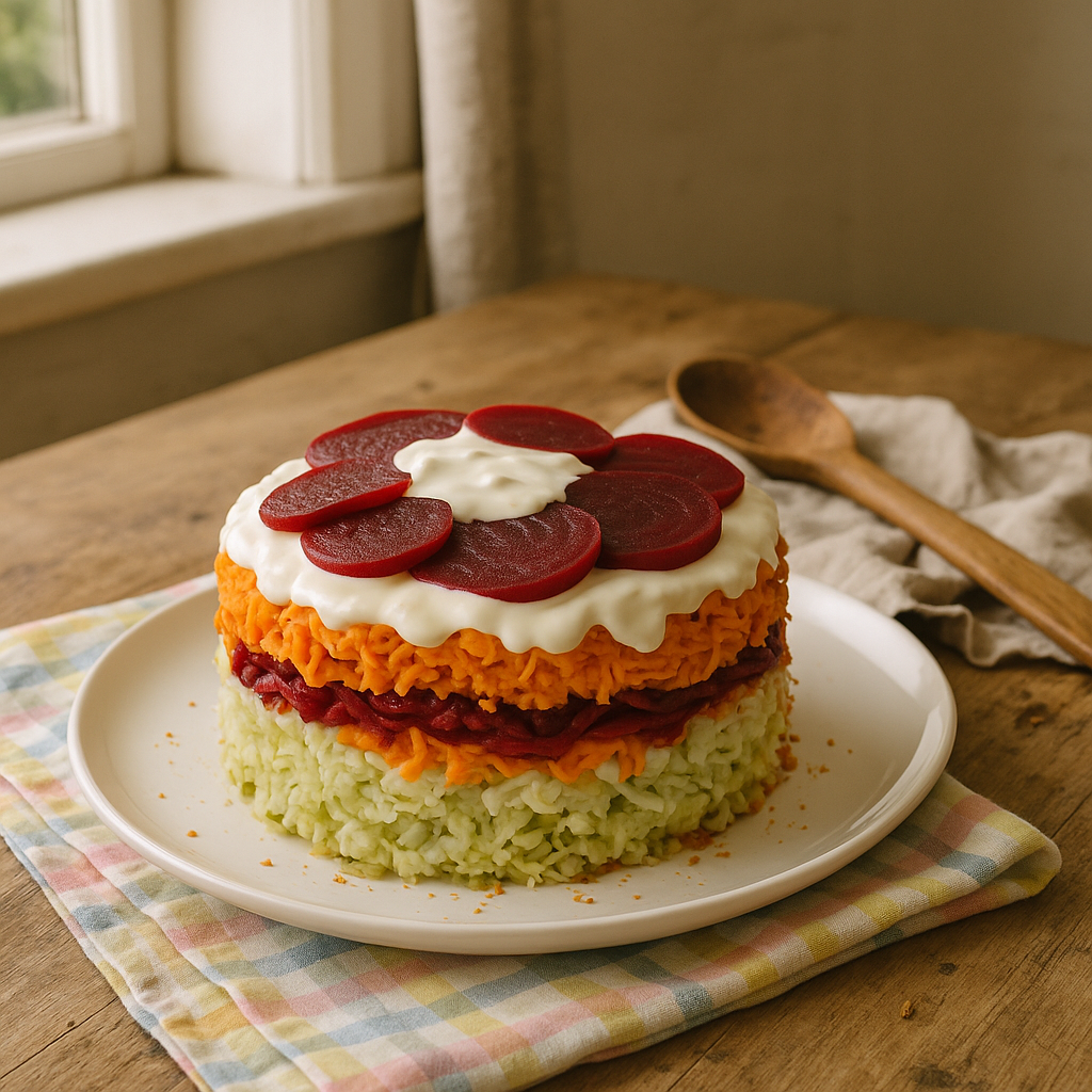 Kål-lagkage med røæds