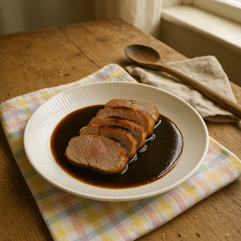 Mørbrad med lakridssauce