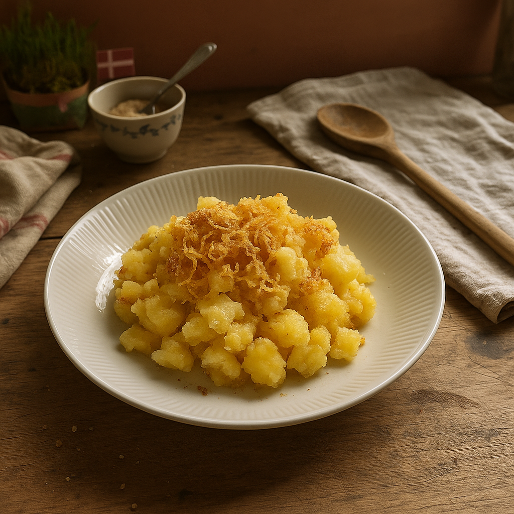 Knuste kartofler med marcipan