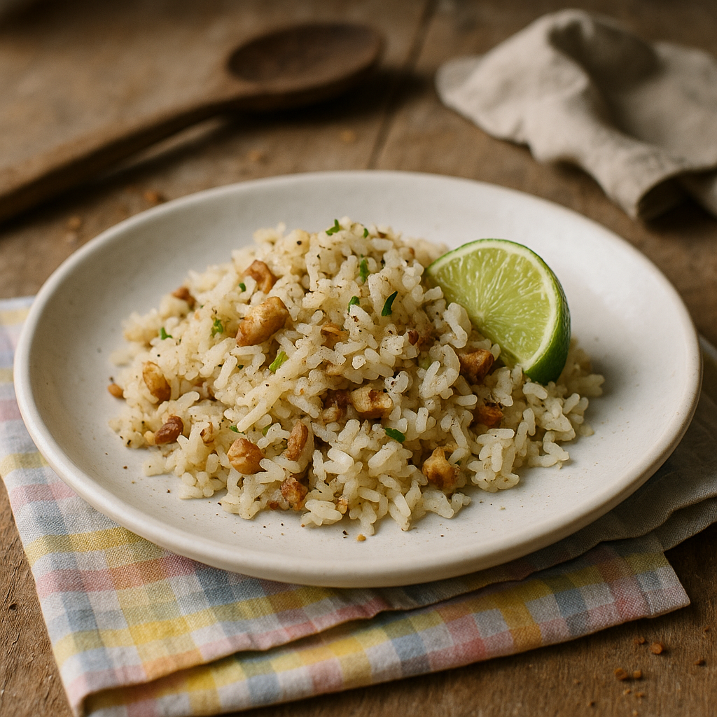 Rustik ris-snack med lime