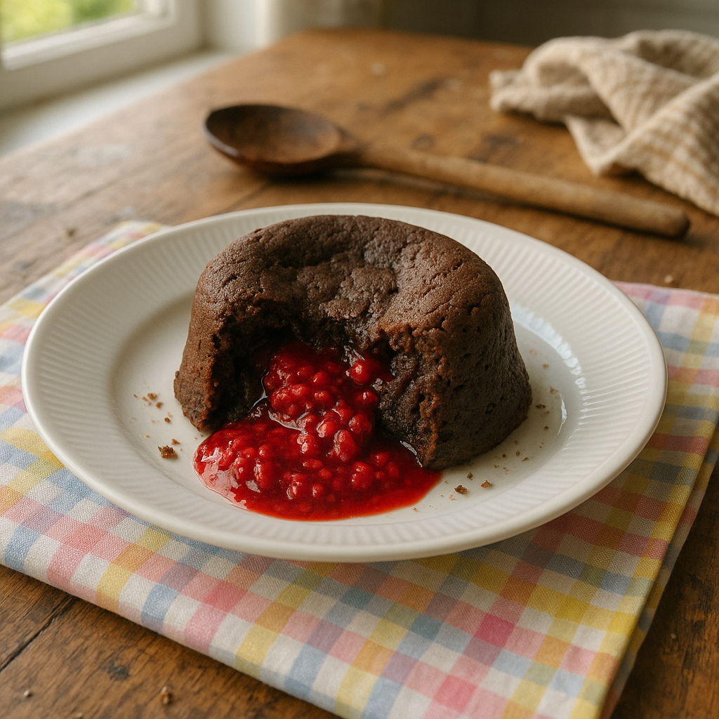 Blødende hindbærfondant