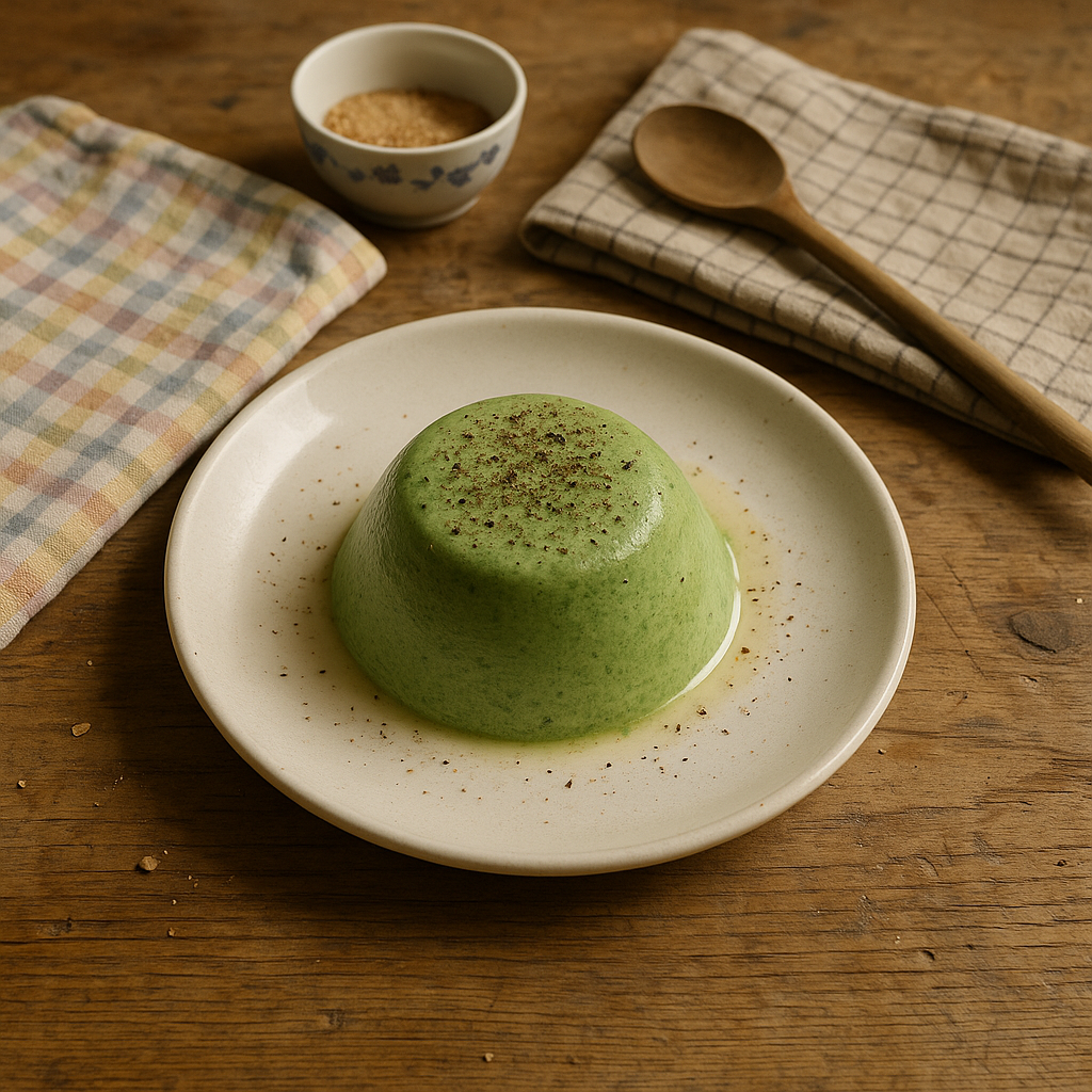 Spinat-pannacotta med peber