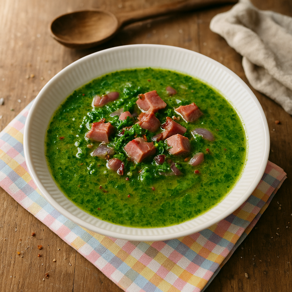 Spicy persillesuppe med skinke