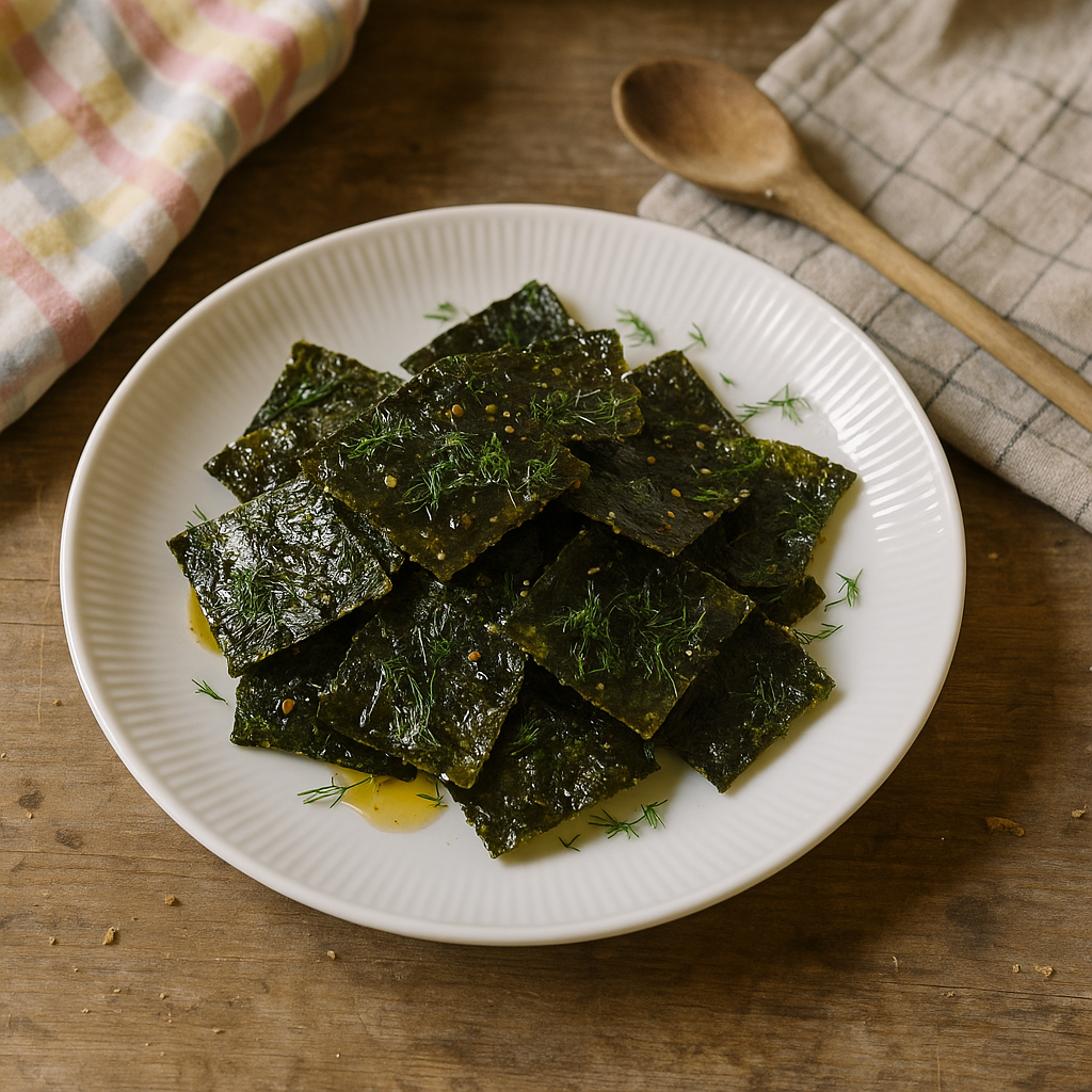 Honning-tangchips med dild