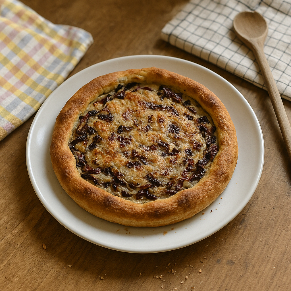 Langtidshævet radicchio-paj