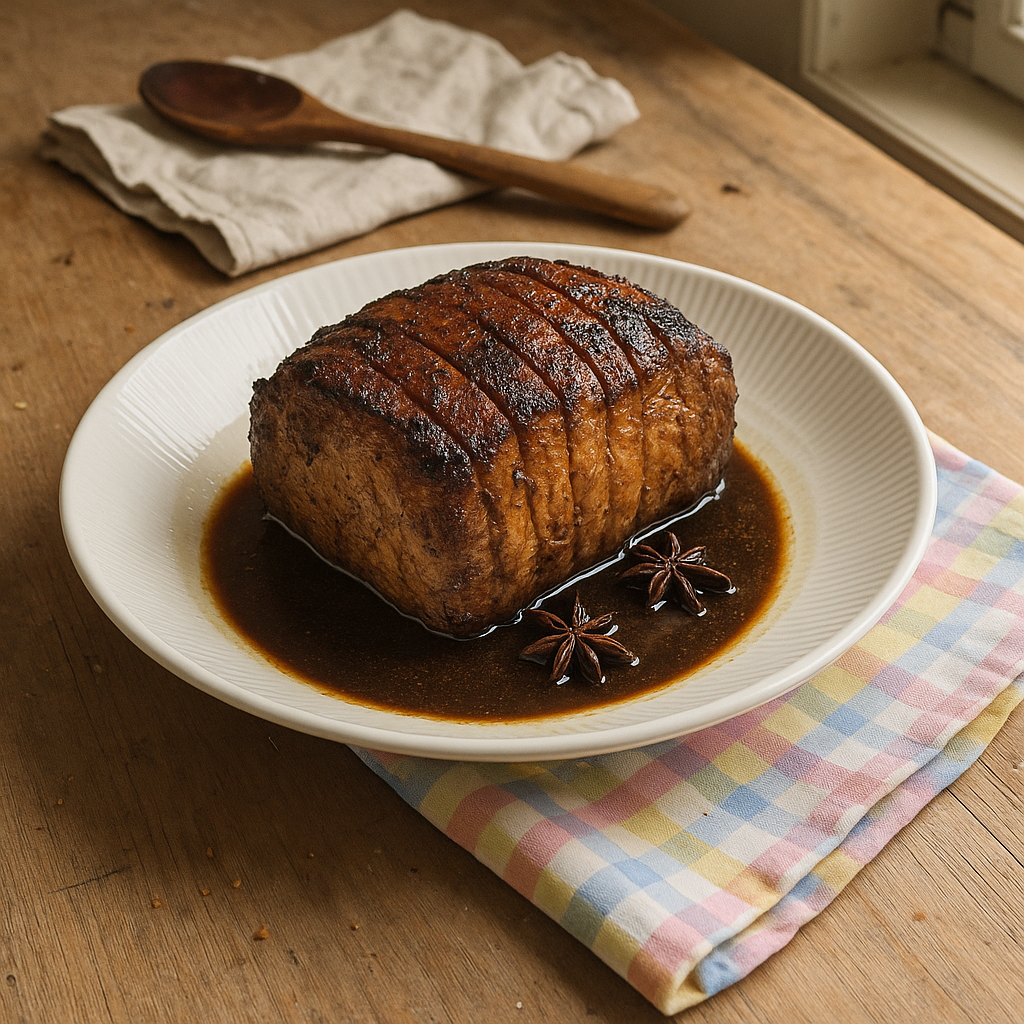 Kaffemarineret svinekam med anis