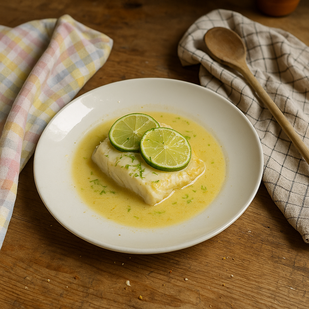 Lime-torsk med kokossauce