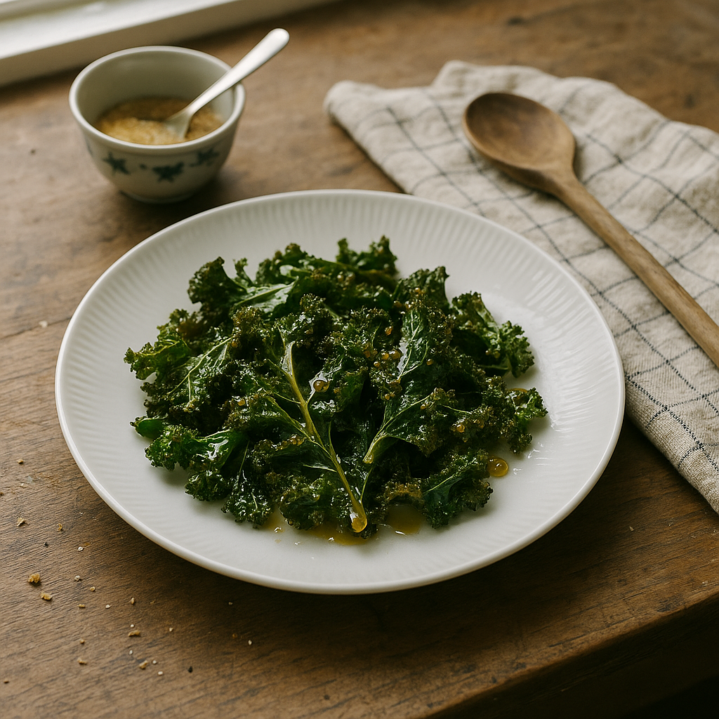 Kålchips med hybenhonning