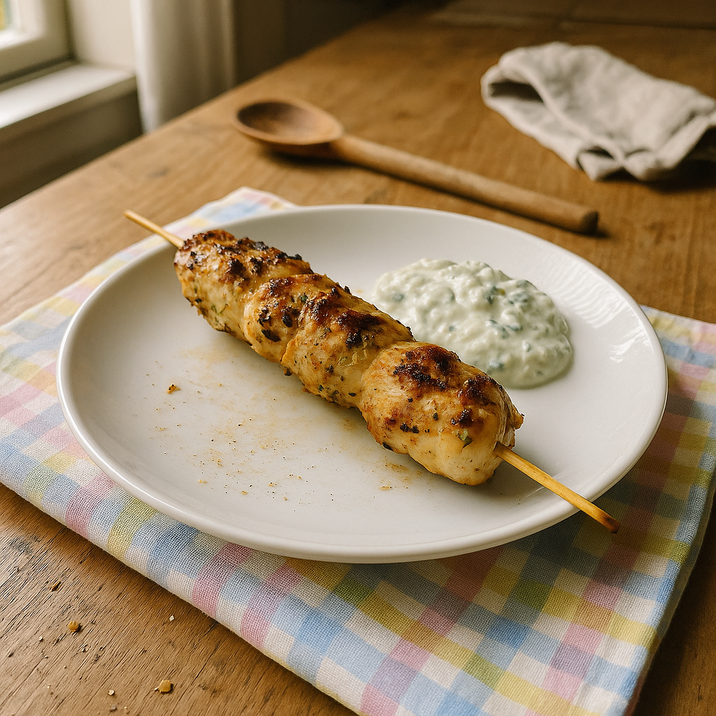 Kyllingekebab med tzatziki-twist