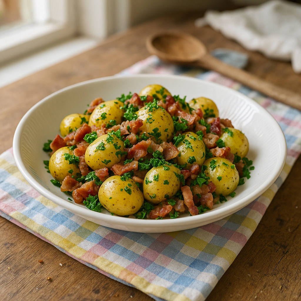 Persille-bacon kartofler