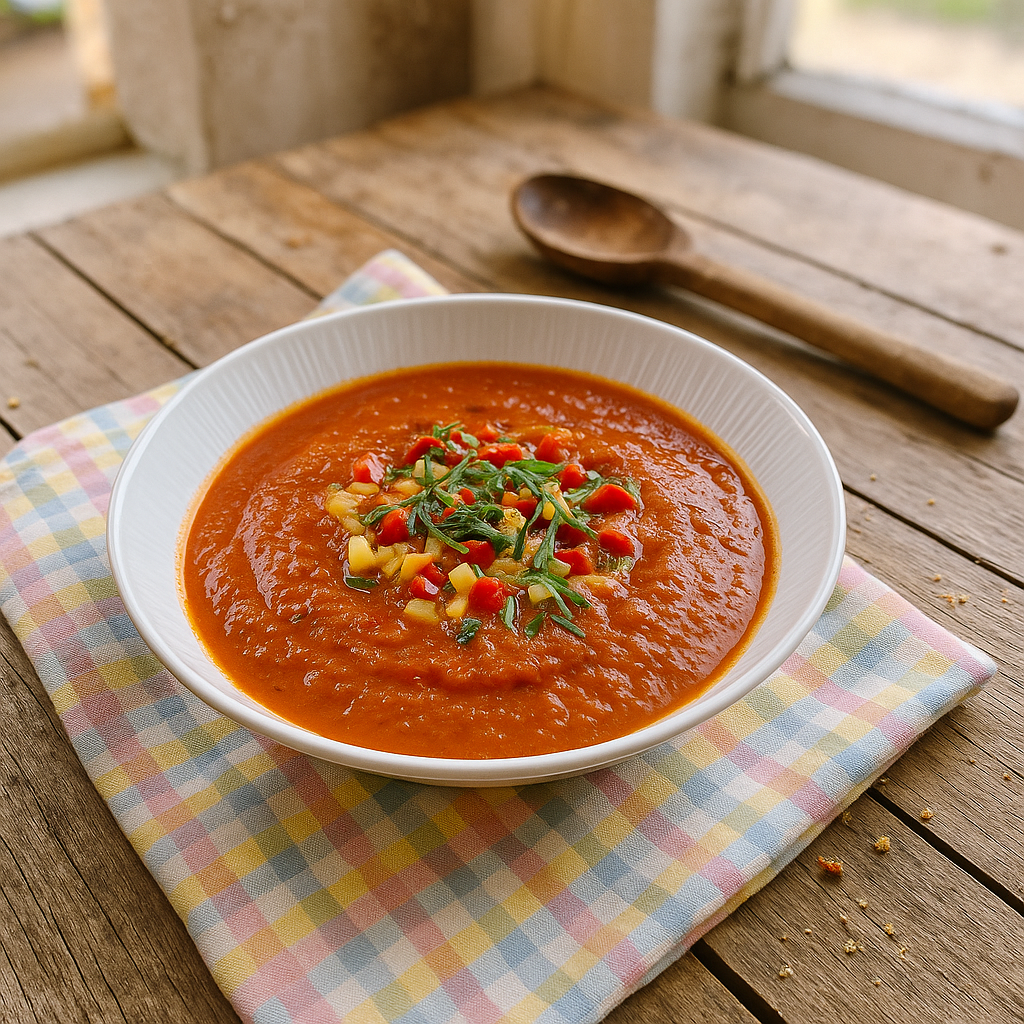 Pikant tomatsuppe med estragon