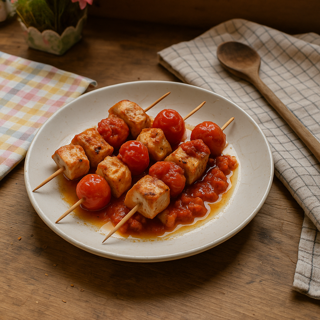 Chilitomater på kyllingespyd