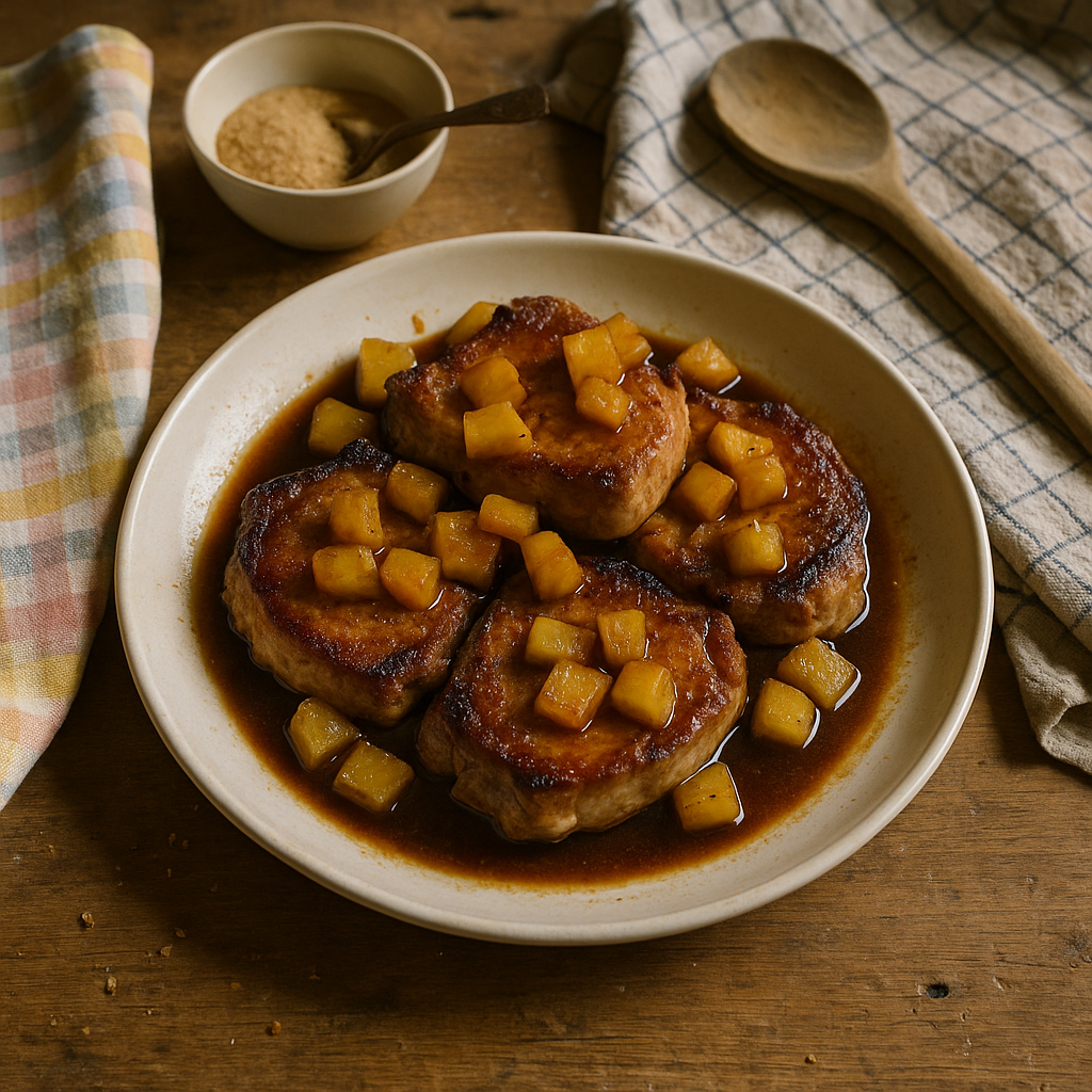 Ananas-glaseret kotelet