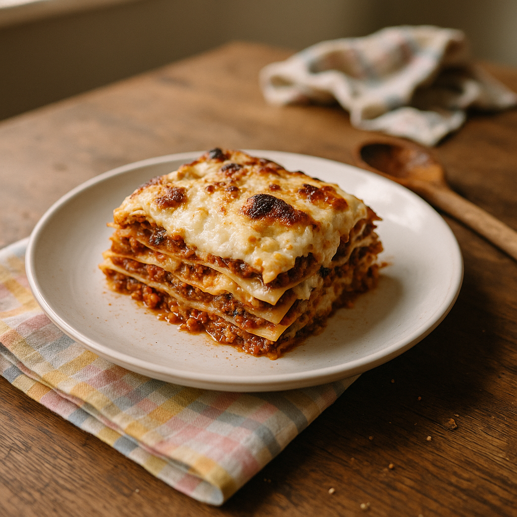 Soltørret tomatpesto-lasagne