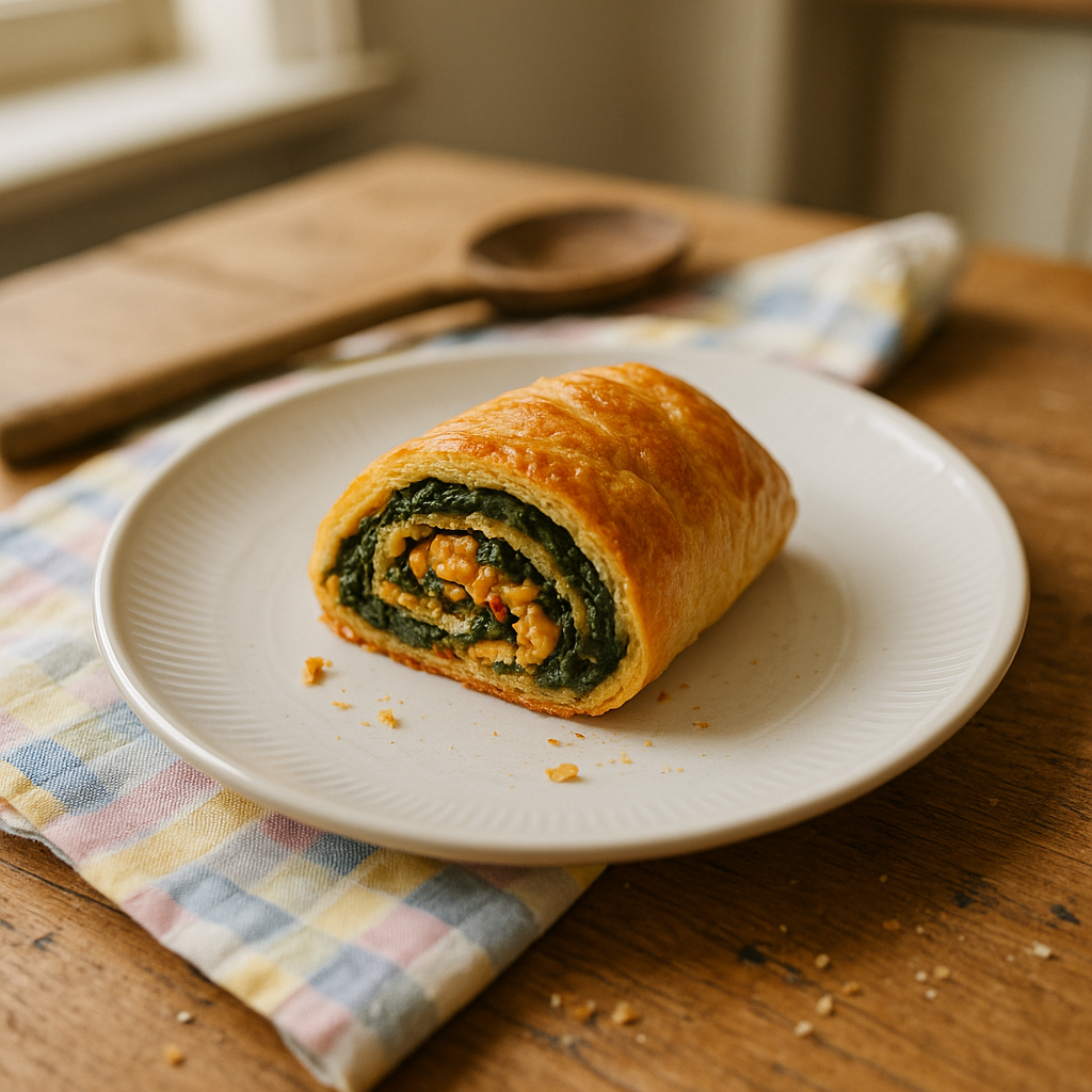 Spinatruller med chiliost