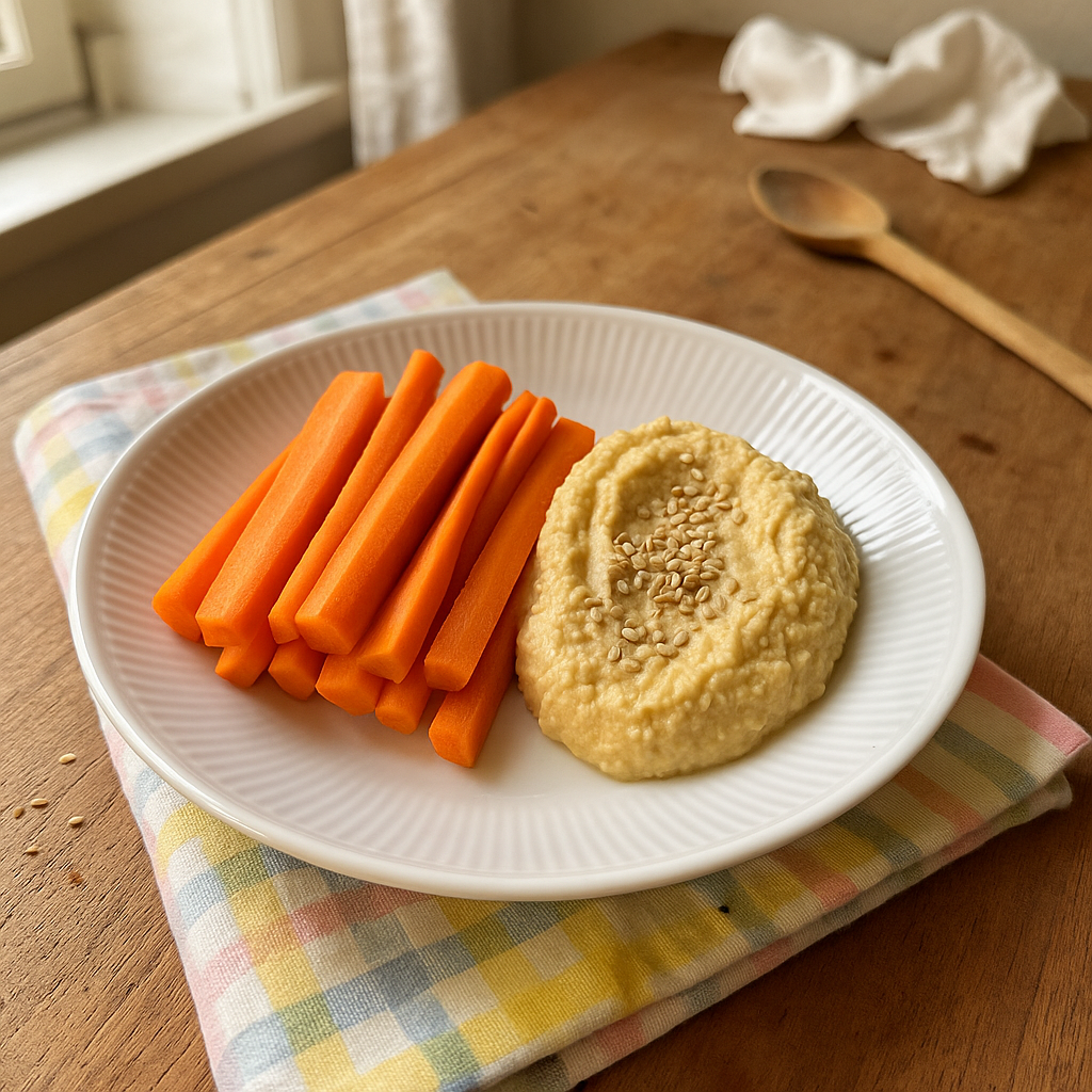 Gulerodstænger med hummus