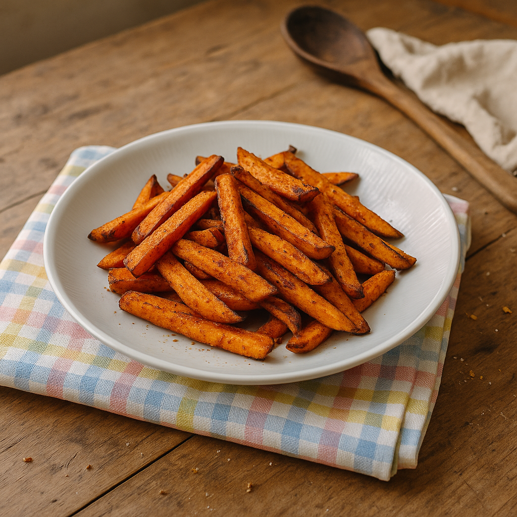 Paprika-søde kartoffelfritter