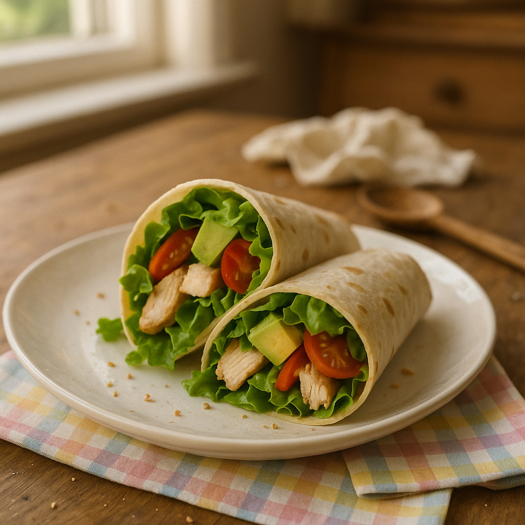 Wraps med kylling og avocado