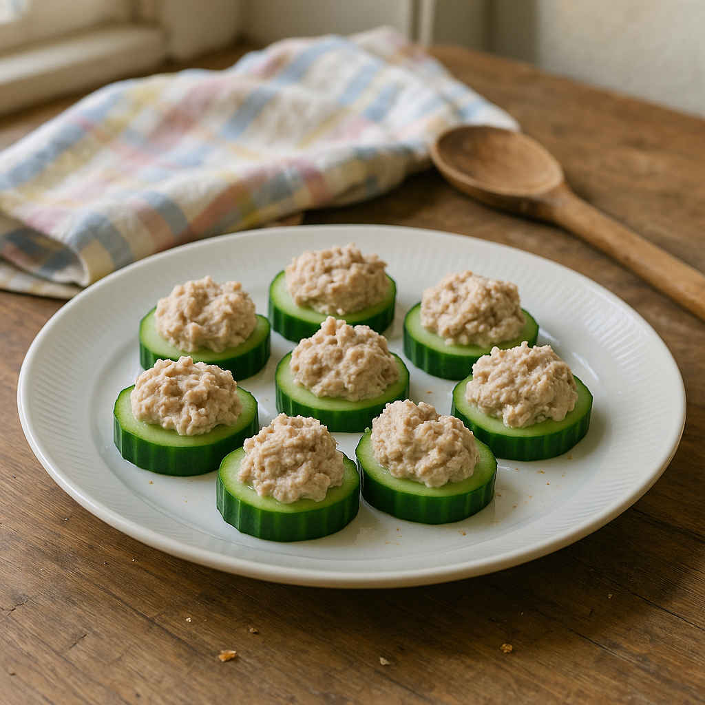Agurkehapser med tuncreme