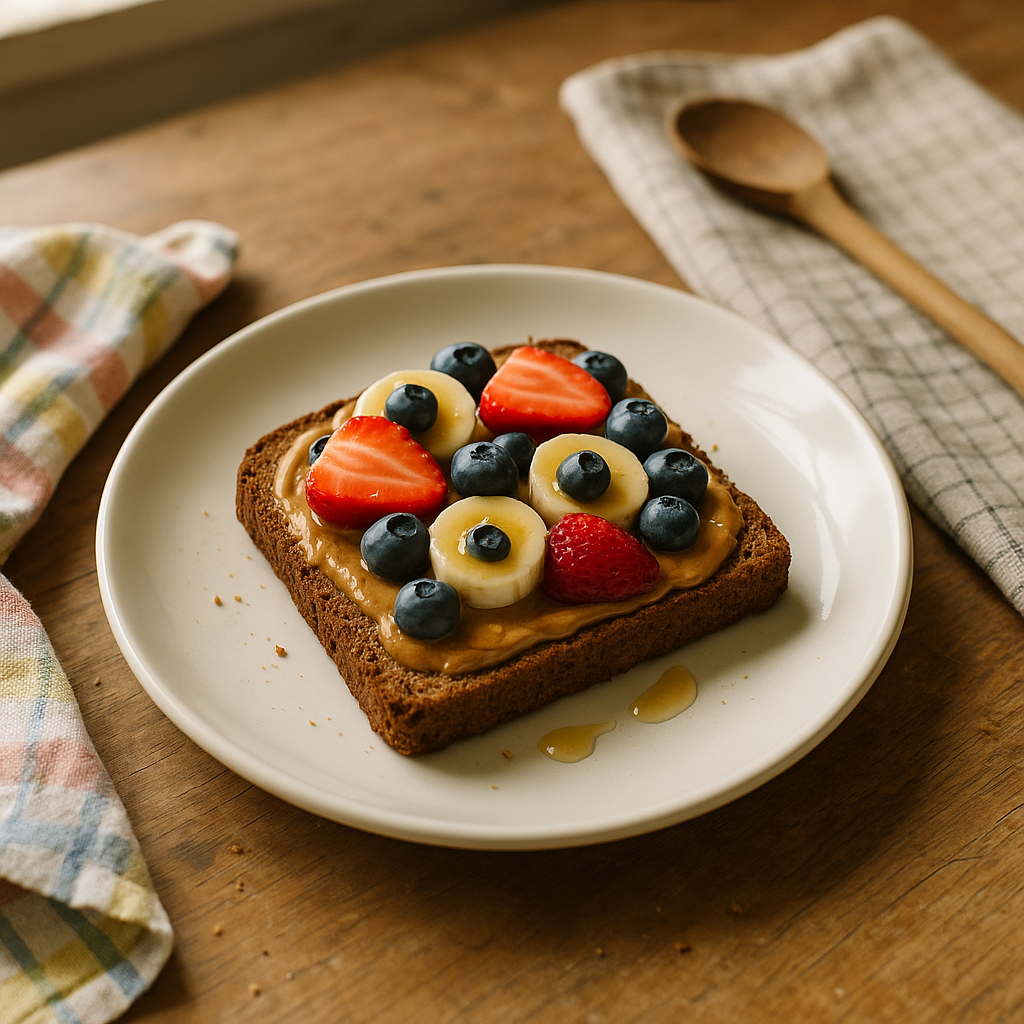 Rugtoast med nøddesmør