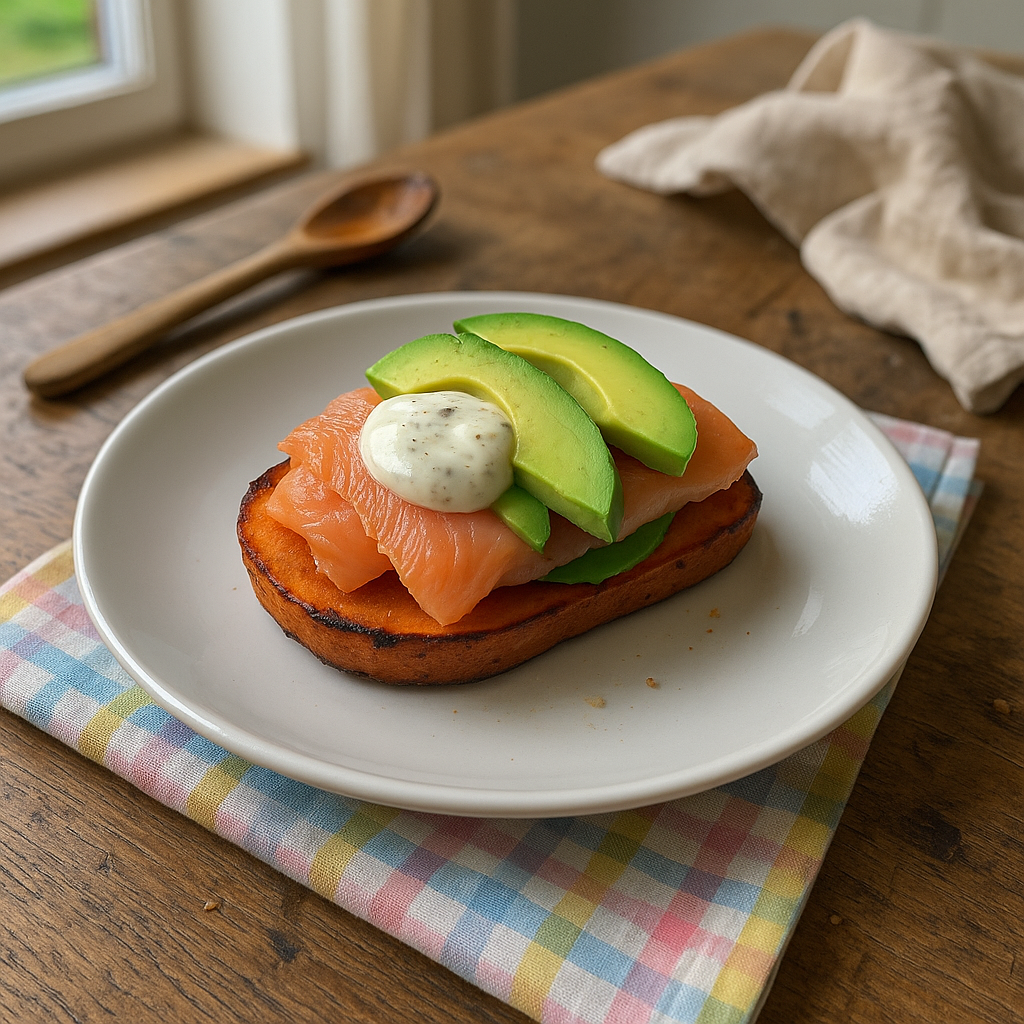 Søde kartoffeltoast med pålæg