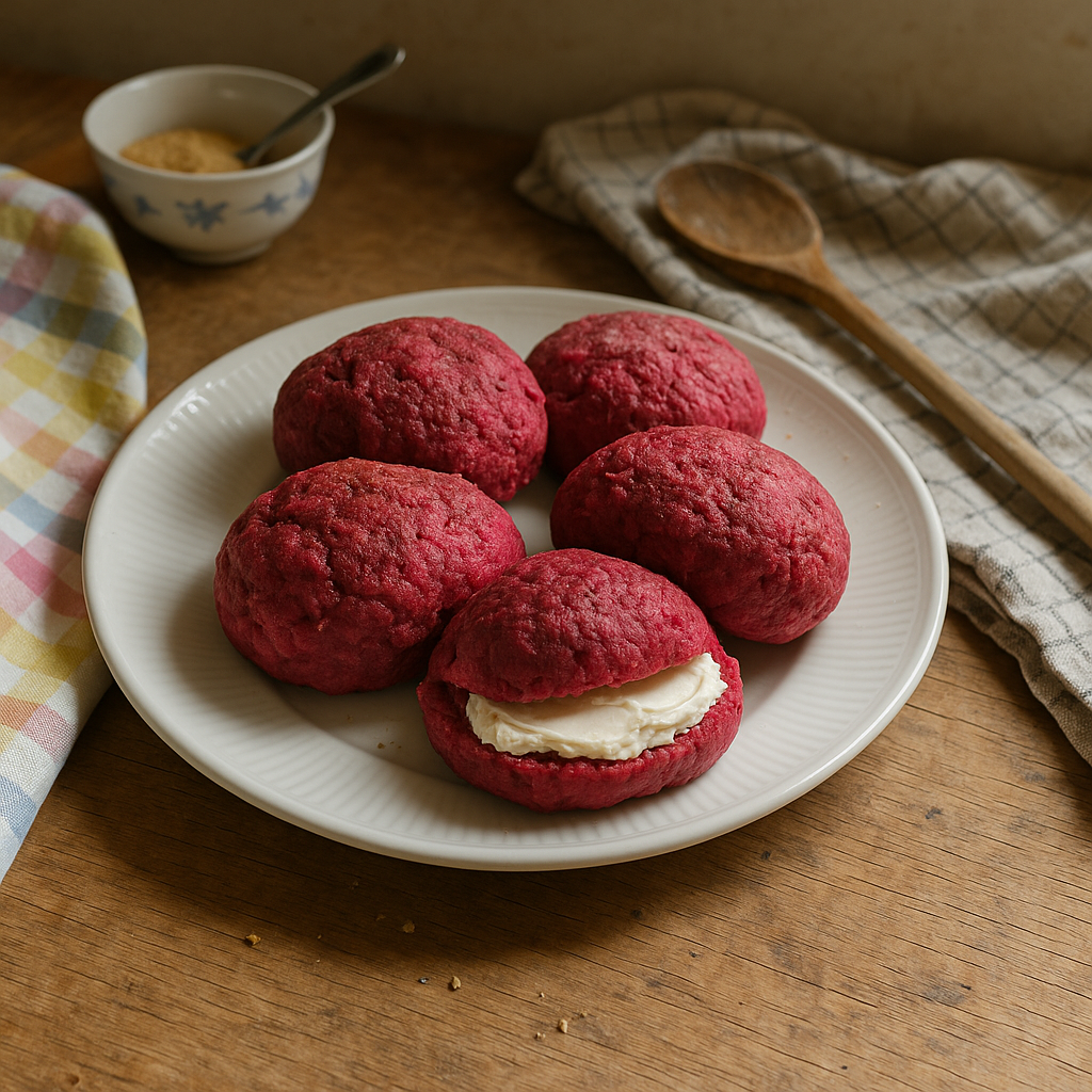 Rødbedeboller med flødeost