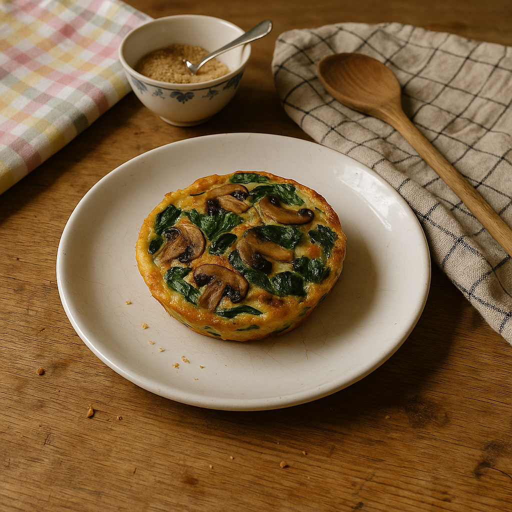 Mini frittata med spinat & champignon