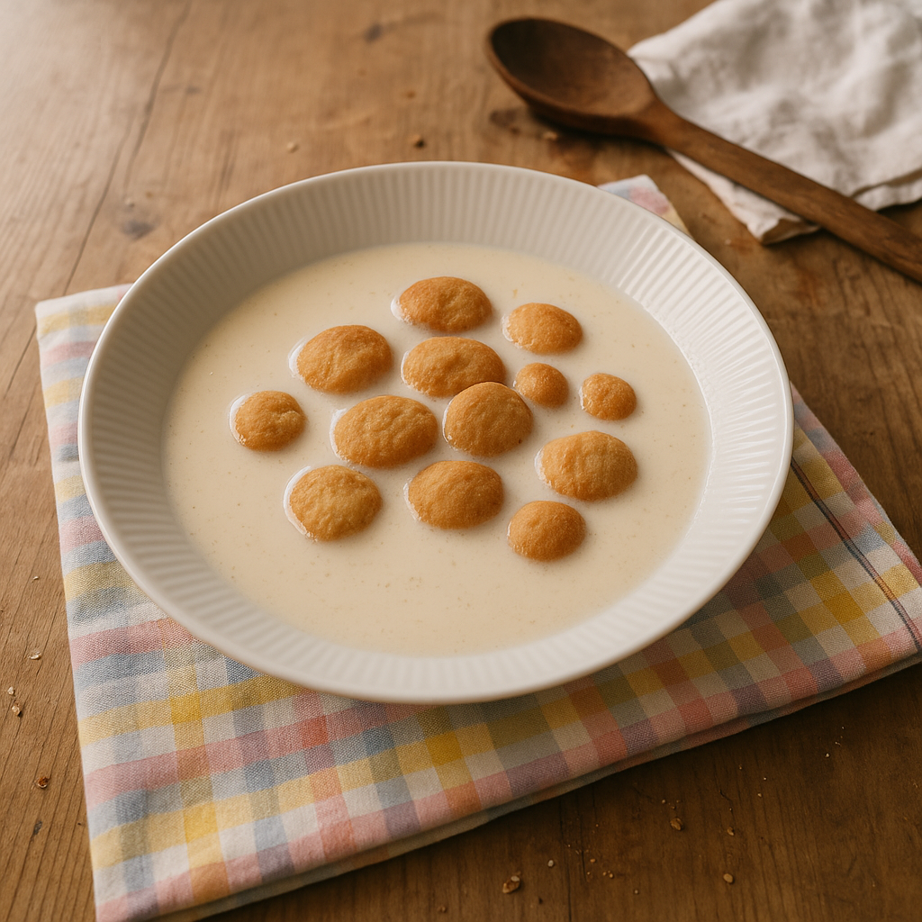 Koldskål med kokosmælk