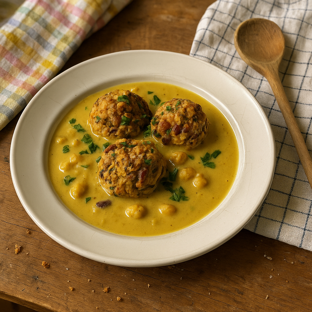 Kødfri “boller i karry”