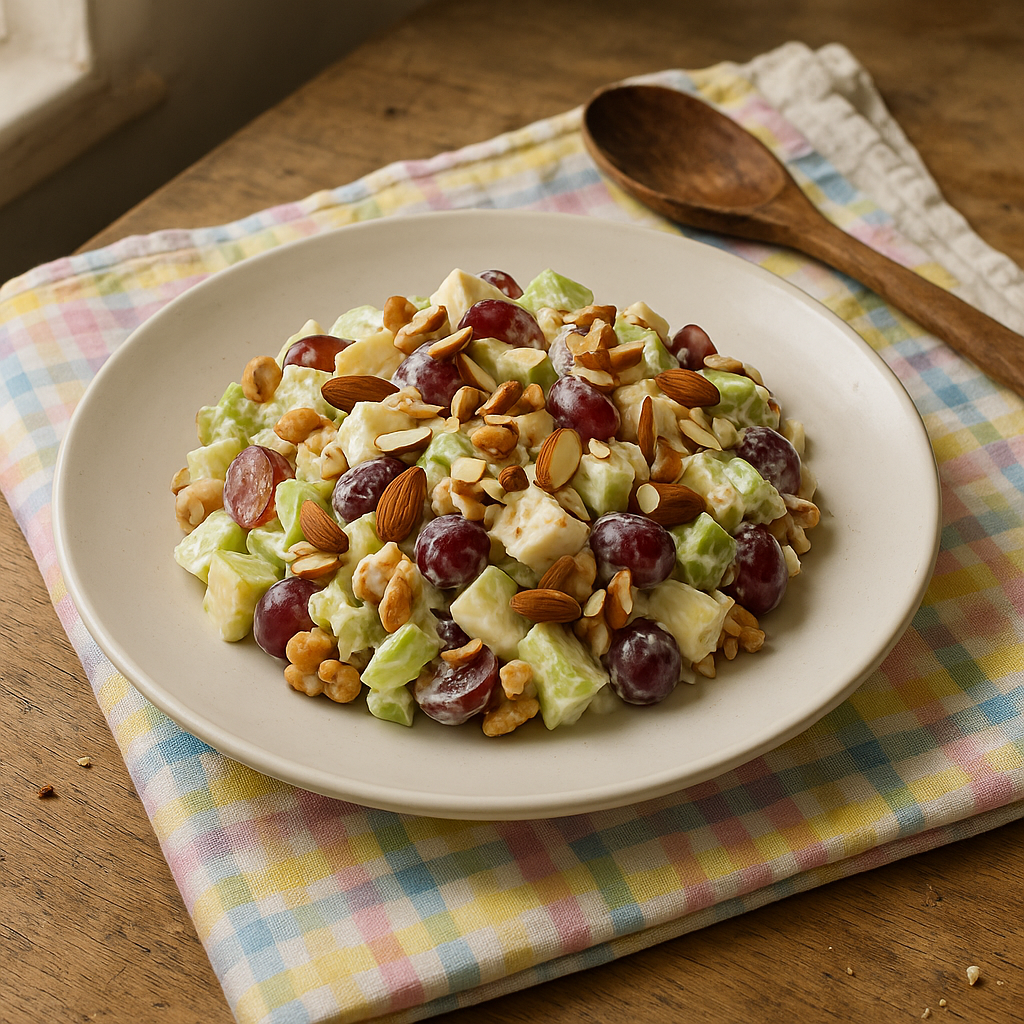 Retro Waldorfsalat med mandler