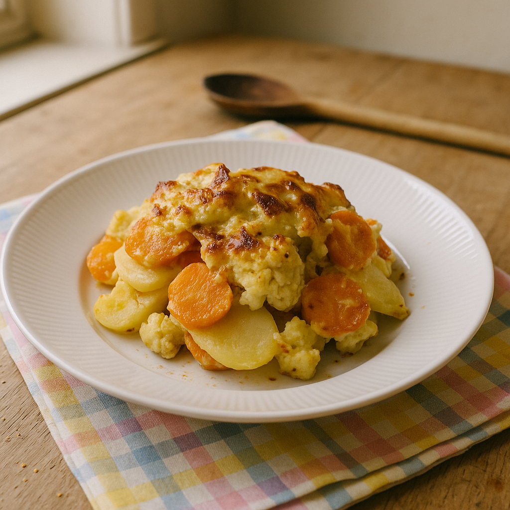 Grøntsagsgratin fra Oliekrisen