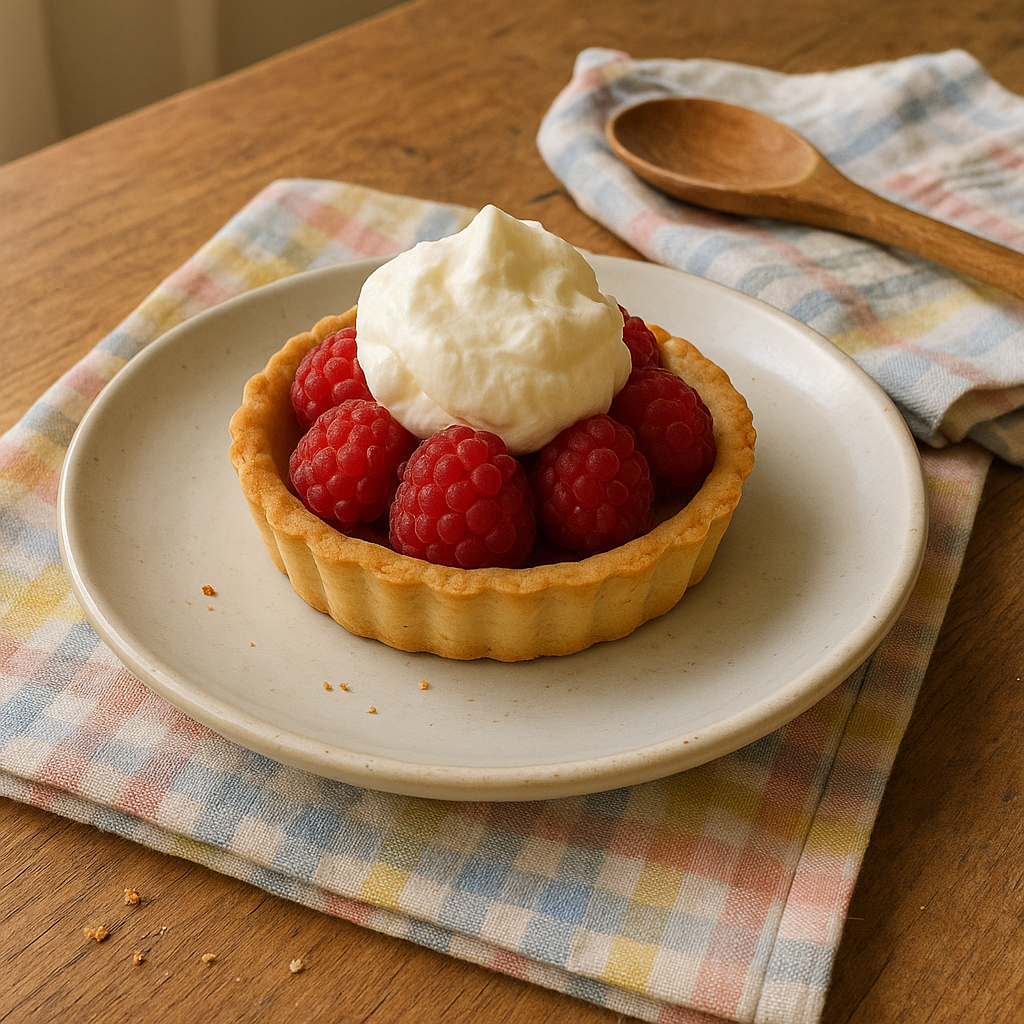 Hindbærtærter med Vaniljecrème